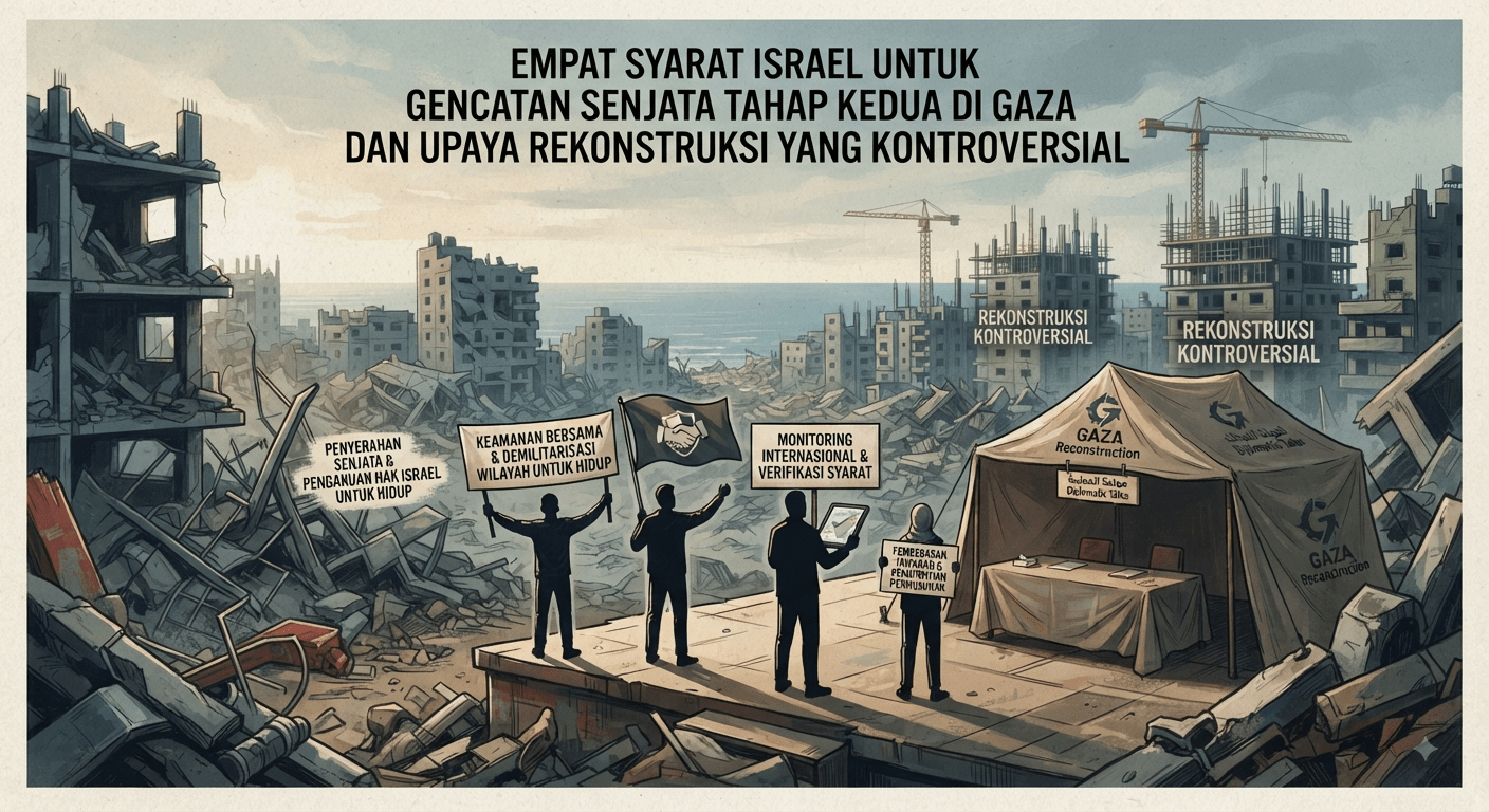 Empat Syarat Israel untuk Gencatan Senjata Tahap Kedua di Gaza dan Upaya Rekonstruksi yang Kontroversial