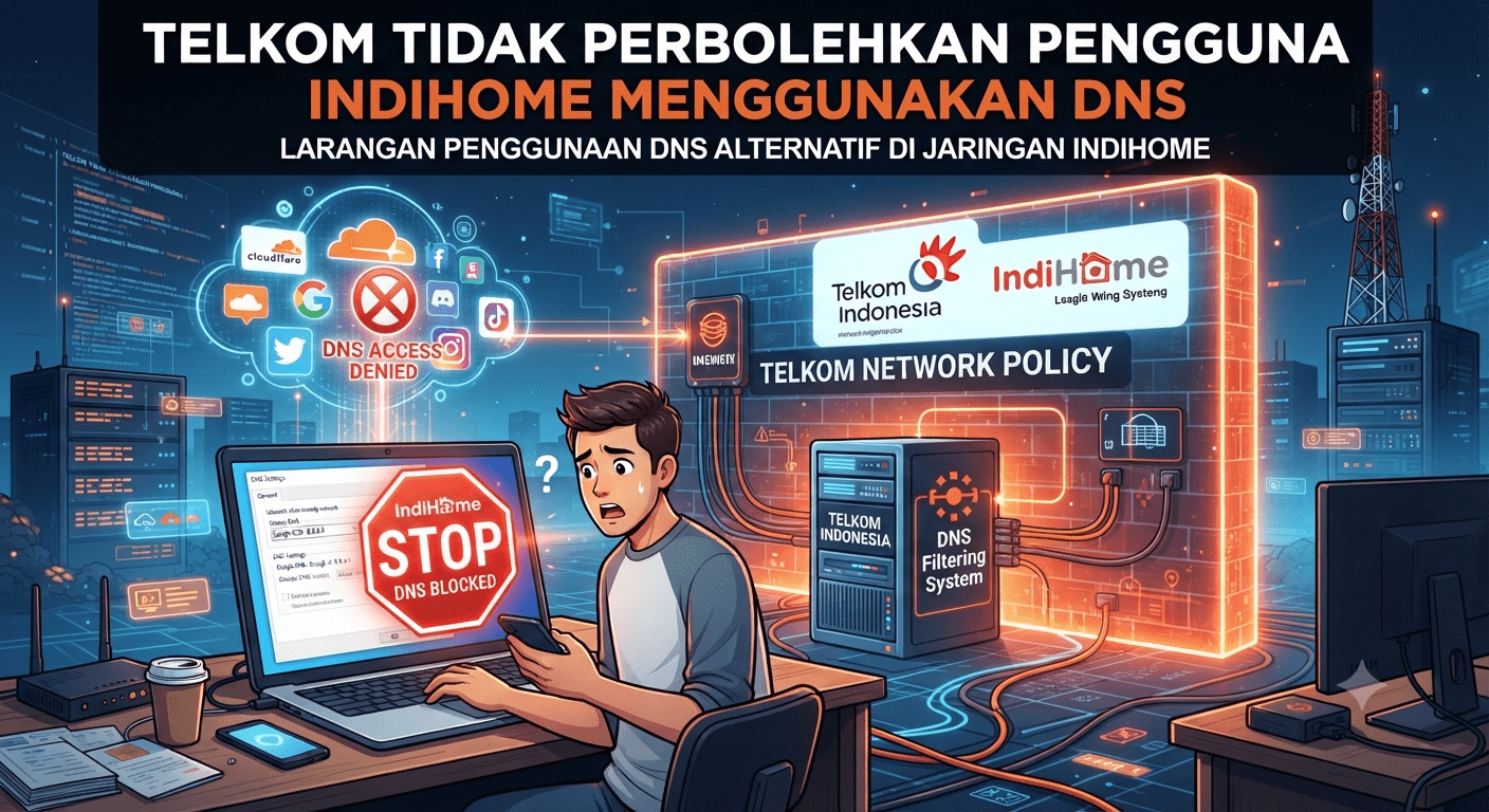 Telkom Tidak Perbolehkan Pengguna Indihome Menggunakan DNS