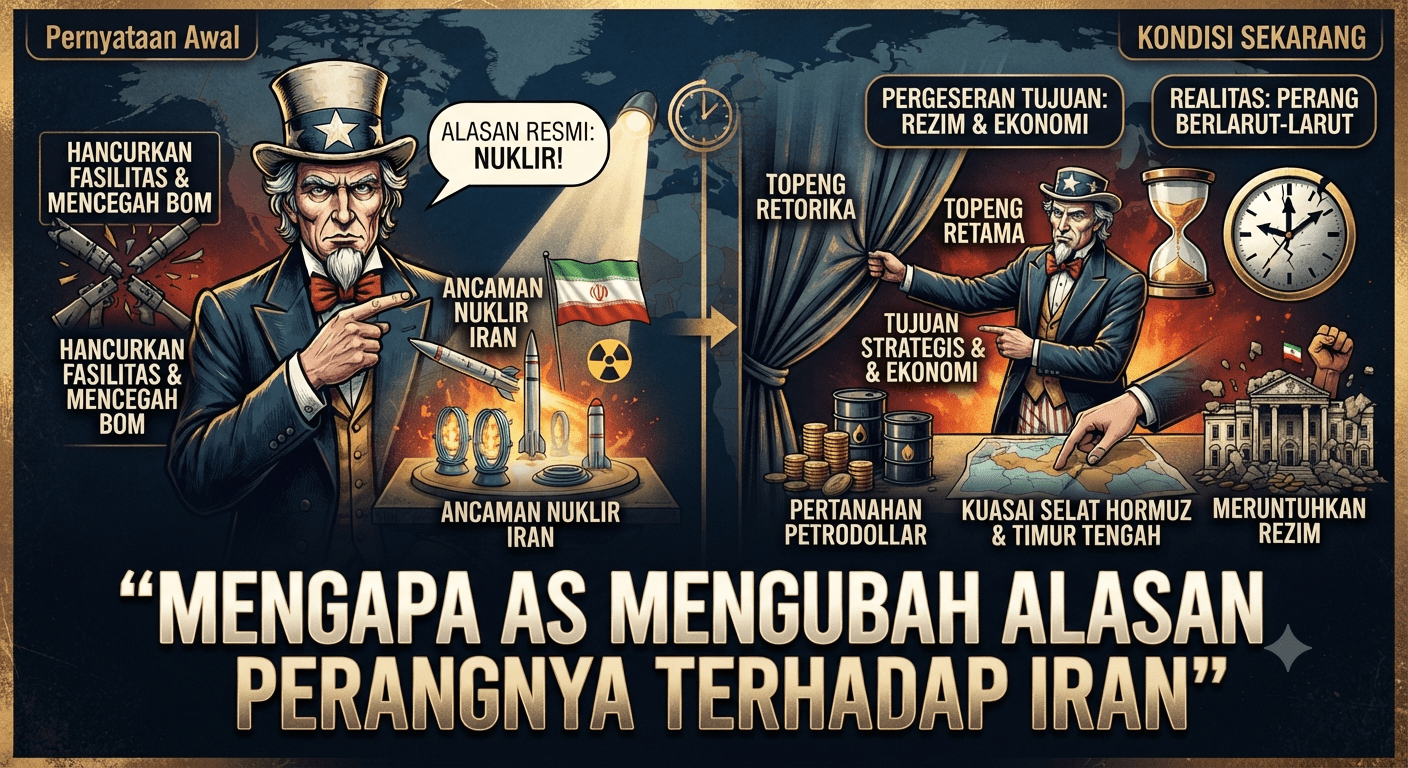 Mengapa AS Mengubah Alasan Perangnya Terhadap Iran