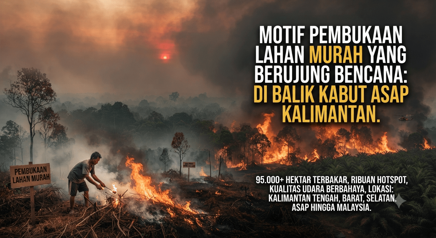 Motif Pembukaan Lahan Murah yang Berujung Bencana Di Balik Kabut Asap Kalimantan