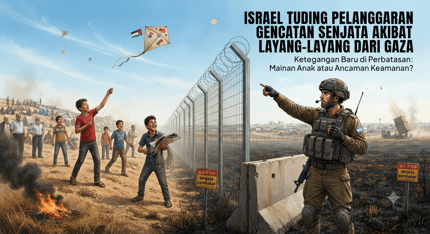 Israel Tuding Pelanggaran Gencatan Senjata Akibat Layang-layang Dari Gaza