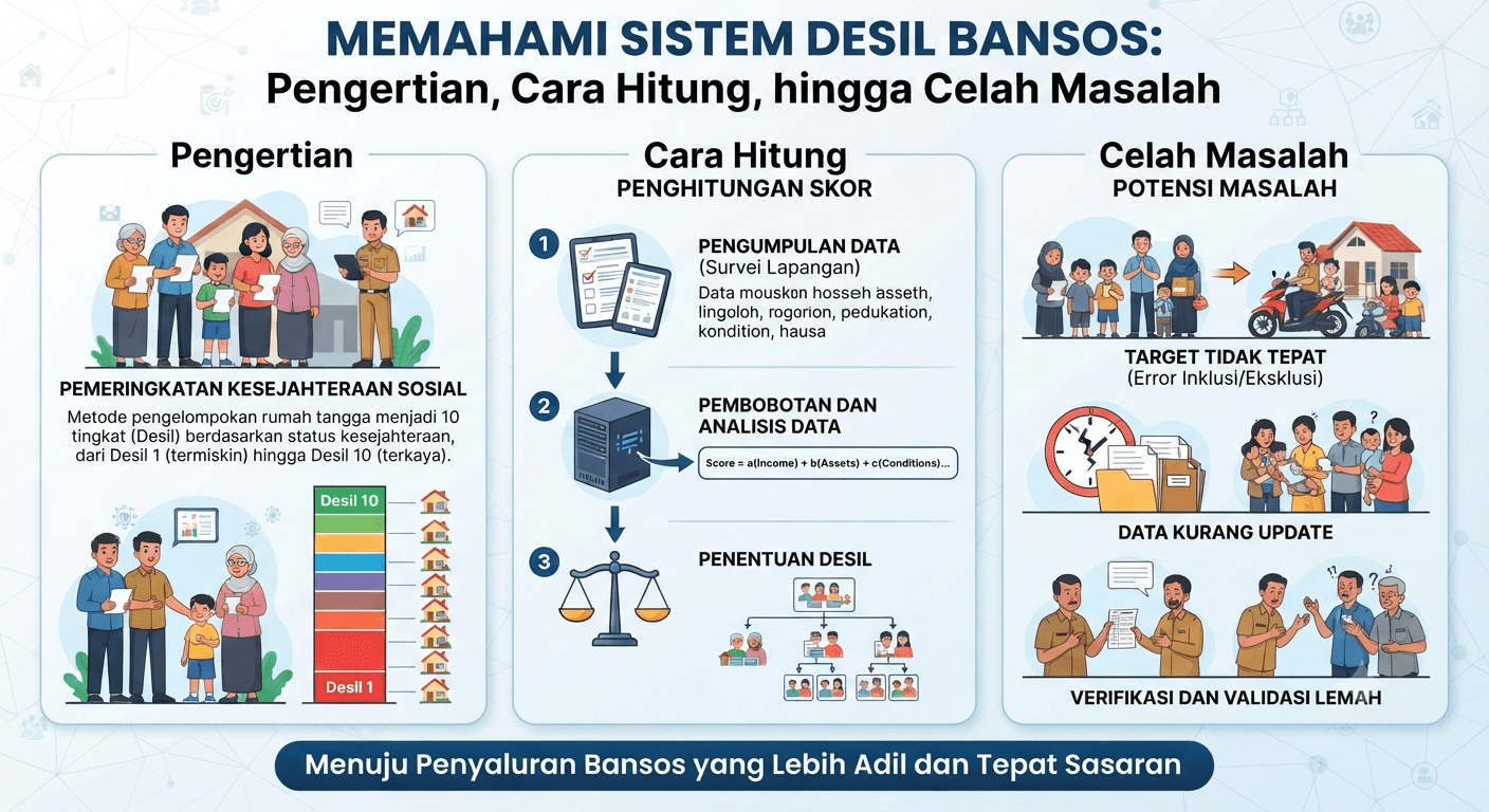 Pengertian, Cara Hitung, hingga Celah Masalah Sistem Desil Bansos