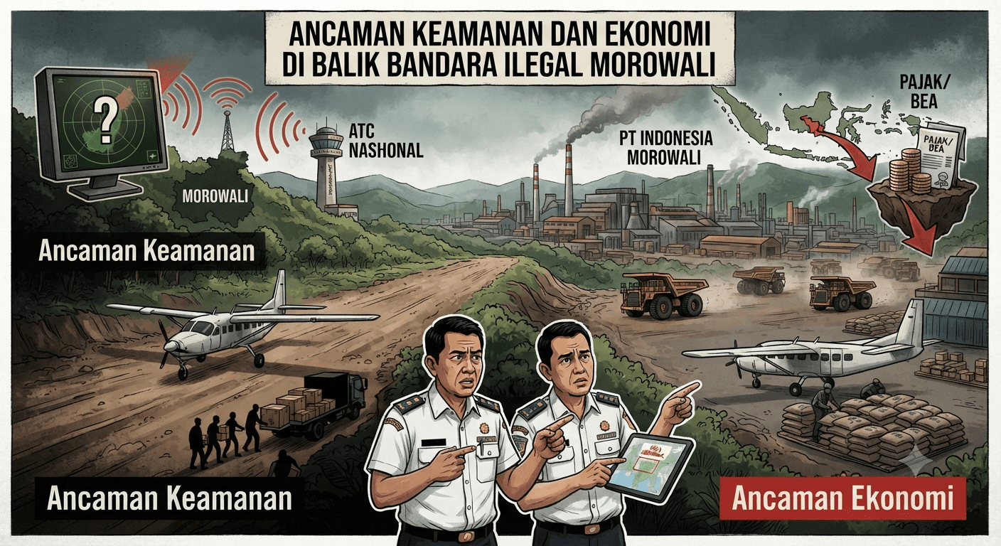 Ancaman Keamanan dan Ekonomi di Balik Bandara Ilegal Morowali