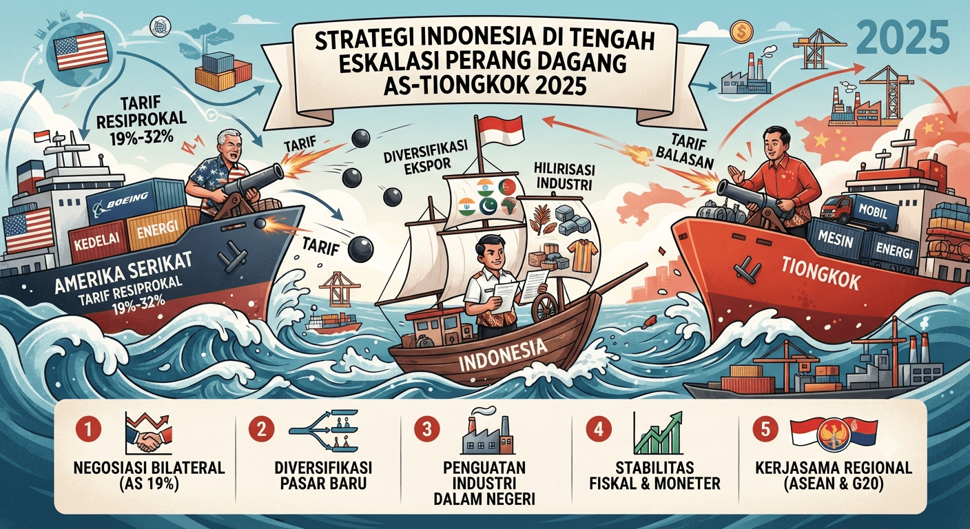 Strategi Indonesia di Tengah Eskalasi Perang Dagang AS-Tiongkok 2025