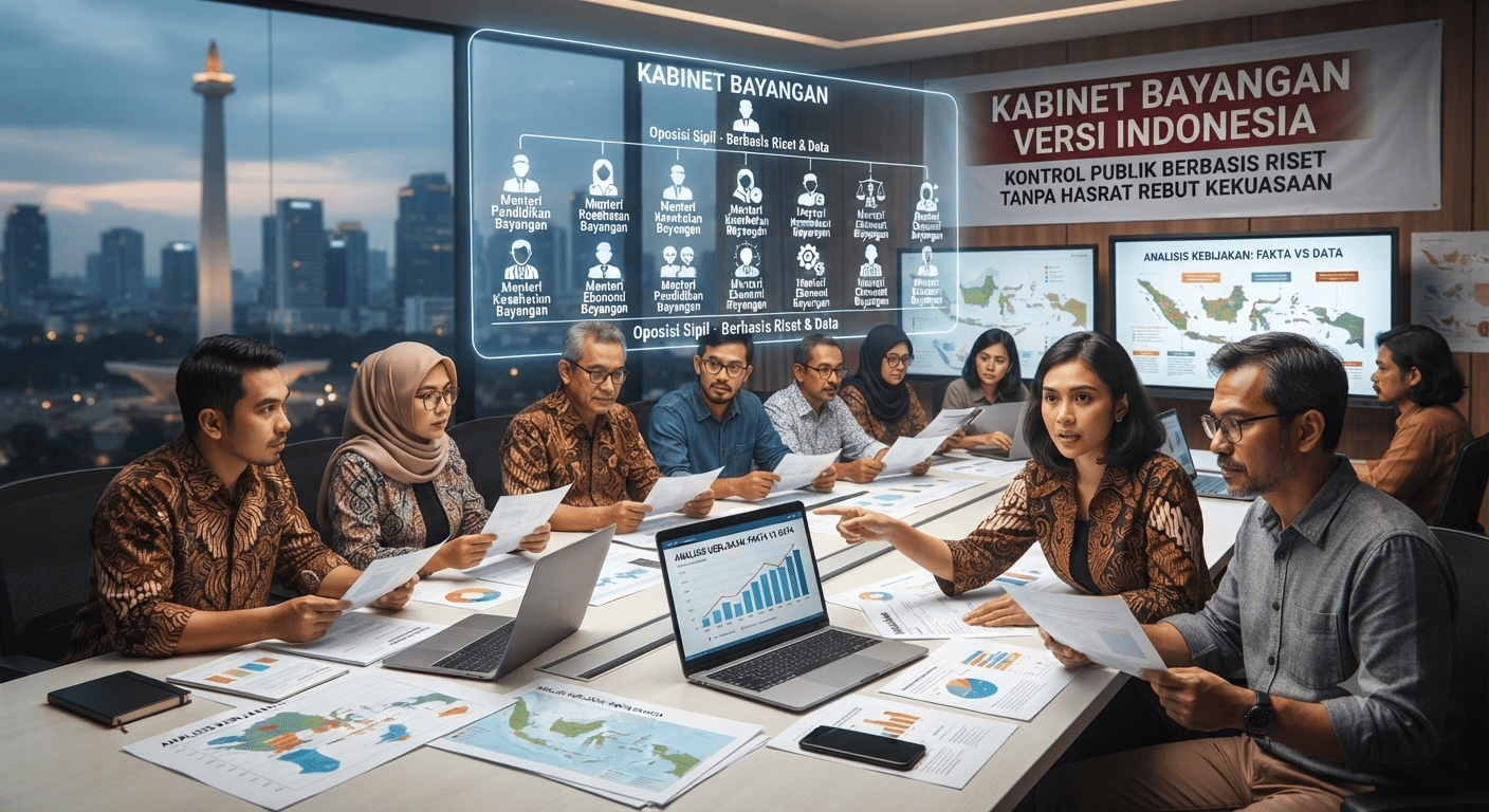 Kabinet Bayangan Versi Indonesia, Kontrol Publik Berbasis Riset Tanpa Hasrat Rebut Kekuasaan