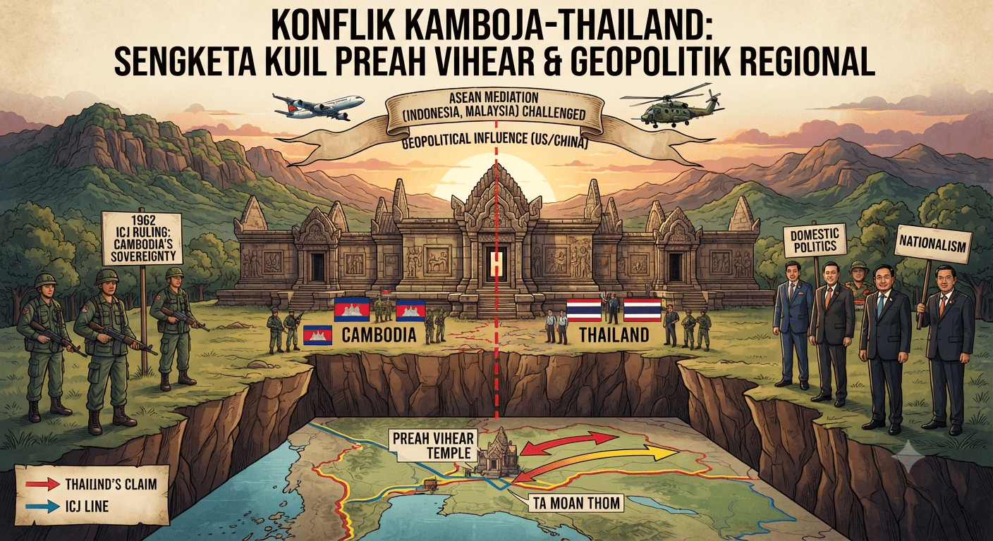 Dinamika dan Akar Sejarah Konflik Kamboja-Thailand: Dari Sengketa Perbatasan hingga Geopolitik Regional
